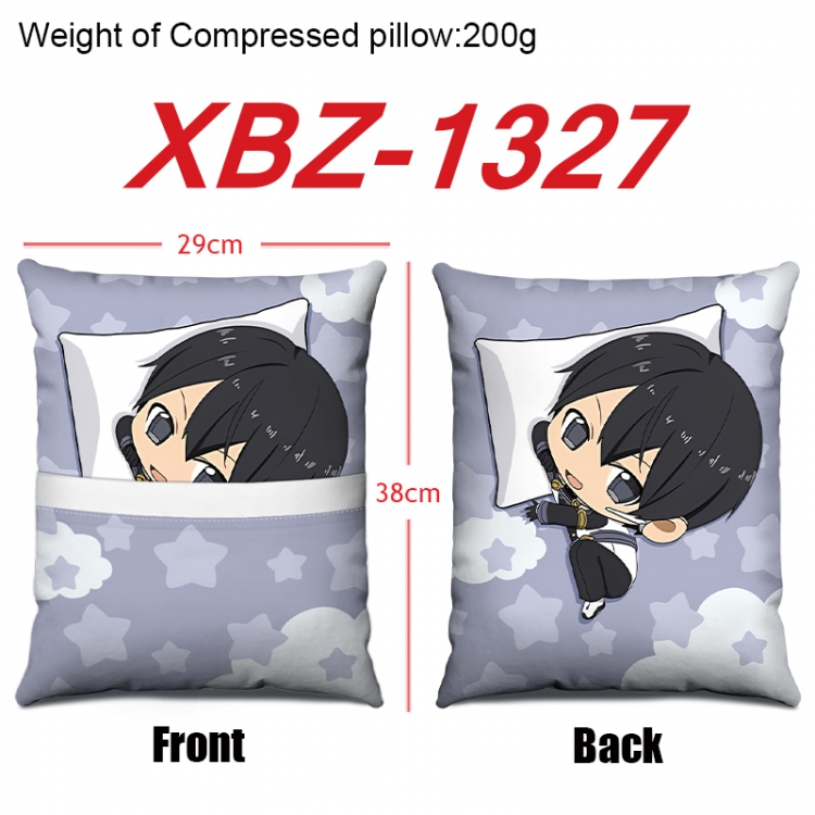 Sword Art Online Anime Square Crystal Velvet Pillow 29X38cm XBZ-1327