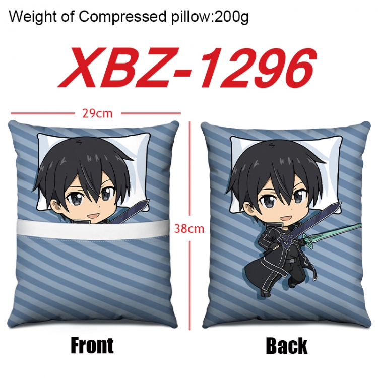 Sword Art Online Anime Square Crystal Velvet Pillow 29X38cm XBZ-1296