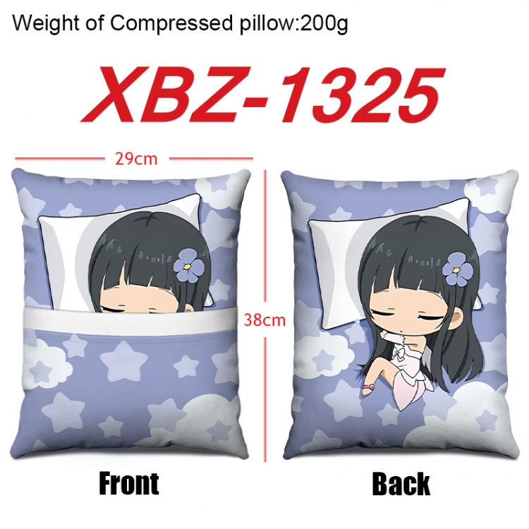 Sword Art Online Anime Square Crystal Velvet Pillow 29X38cm XBZ-1325