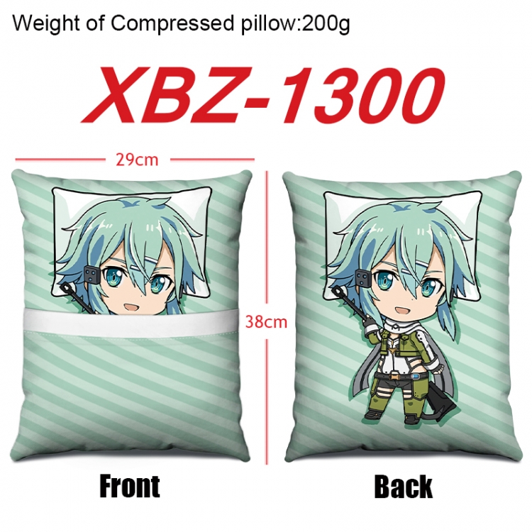 Sword Art Online Anime Square Crystal Velvet Pillow 29X38cm BZ-1300