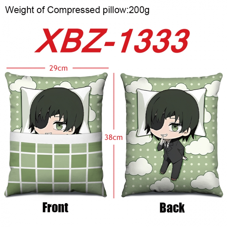 Chainsaw man Anime Square Crystal Velvet Pillow 29X38cm  XBZ-1333