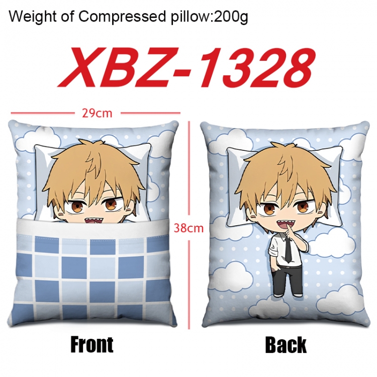 Chainsaw man Anime Square Crystal Velvet Pillow 29X38cm XBZ-1328