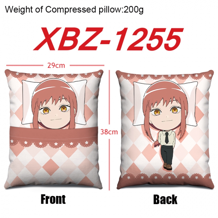 Chainsaw man Anime Square Crystal Velvet Pillow 29X38cm  XBZ-1255