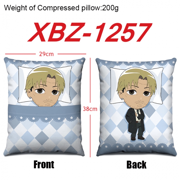 Chainsaw man Anime Square Crystal Velvet Pillow 29X38cm XBZ-1257