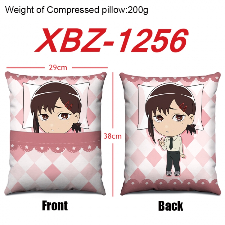 Chainsaw man Anime Square Crystal Velvet Pillow 29X38cm  XBZ-1256