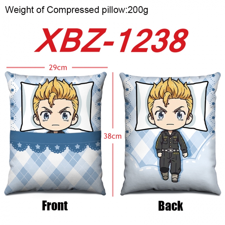 Tokyo Revengers Anime Square Crystal Velvet Pillow 29X38cm XBZ-1238