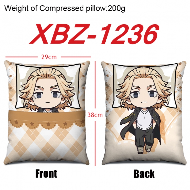 Tokyo Revengers Anime Square Crystal Velvet Pillow 29X38cm  XBZ-1236