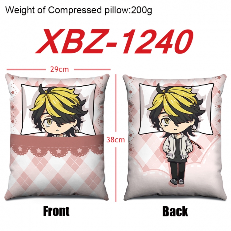 Tokyo Revengers Anime Square Crystal Velvet Pillow 29X38cm  XBZ-1240