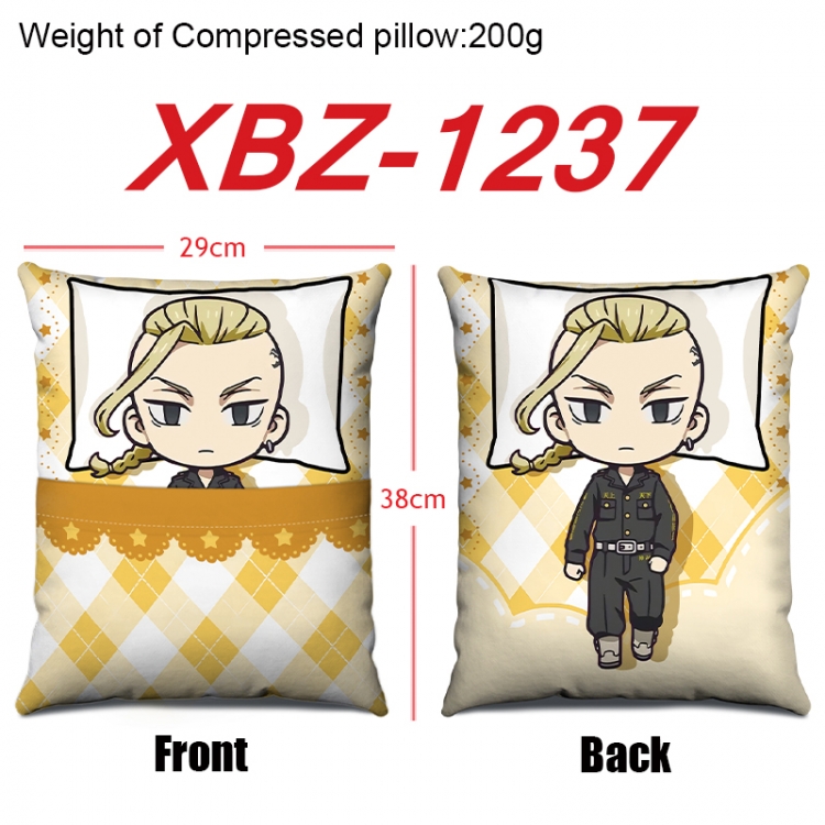 Tokyo Revengers Anime Square Crystal Velvet Pillow 29X38cm XBZ-1237