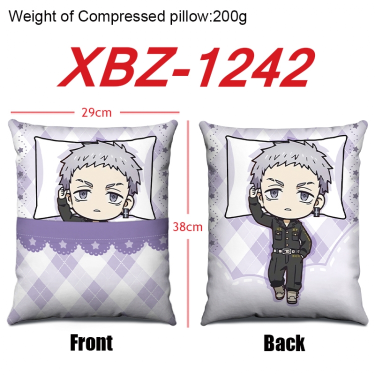 Tokyo Revengers Anime Square Crystal Velvet Pillow 29X38cm XBZ-1242