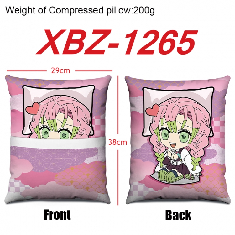 Demon Slayer Kimets Anime Square Crystal Velvet Pillow 29X38cm  XBZ-1265