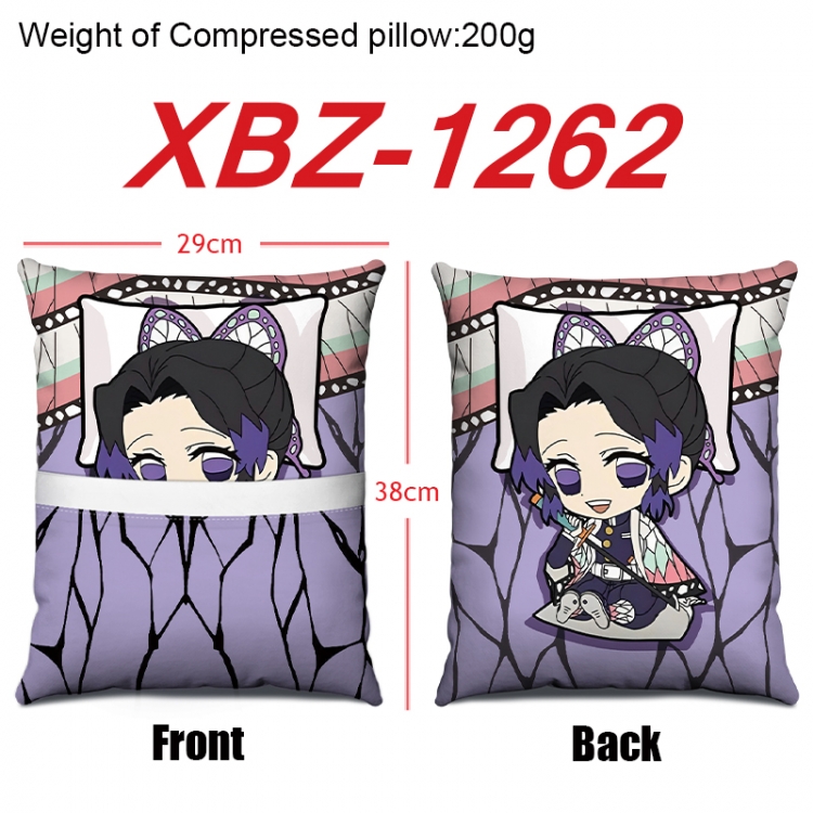 Demon Slayer Kimets Anime Square Crystal Velvet Pillow 29X38cm  XBZ-1262