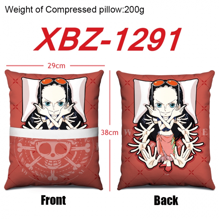 One Piece Anime Square Crystal Velvet Pillow 29X38cm XBZ-1291