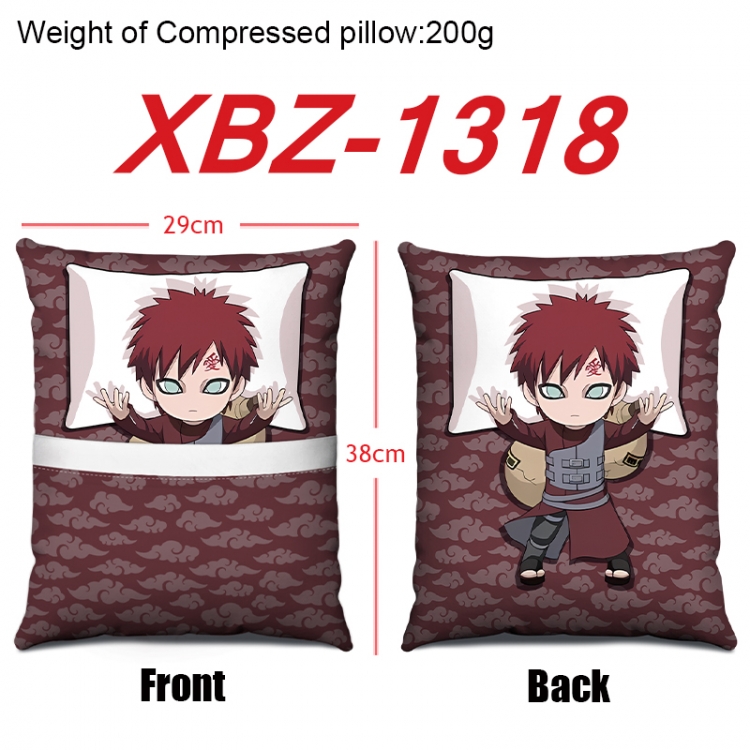 Naruto Anime Square Crystal Velvet Pillow 29X38cm  XBZ-1318