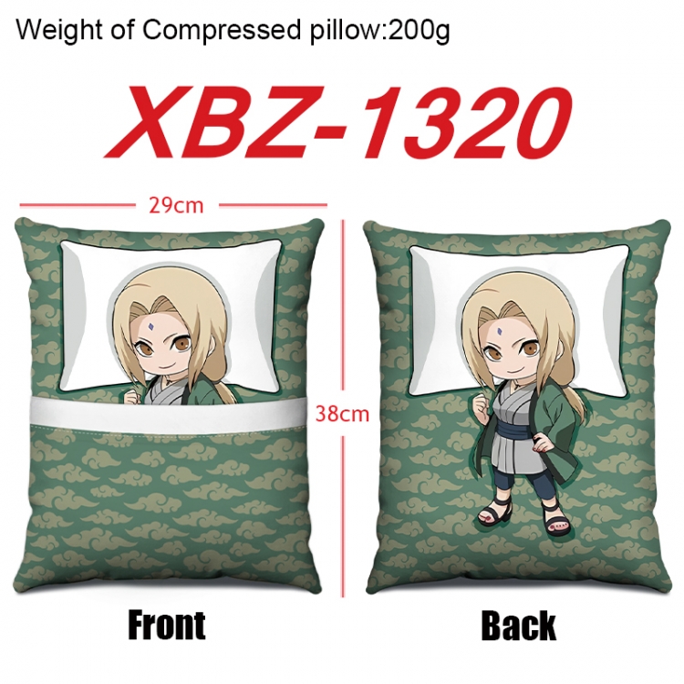 Naruto Anime Square Crystal Velvet Pillow 29X38cm XBZ-1320