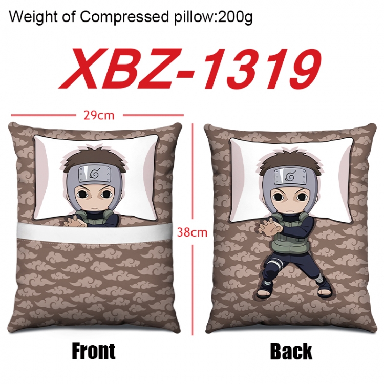 Naruto Anime Square Crystal Velvet Pillow 29X38cm  XBZ-1319