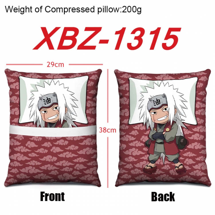 Naruto Anime Square Crystal Velvet Pillow 29X38cm  XBZ-1315