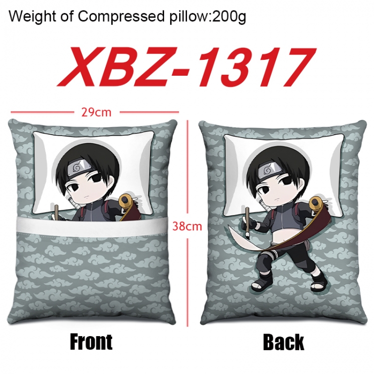 Naruto Anime Square Crystal Velvet Pillow 29X38cm  XBZ-1317