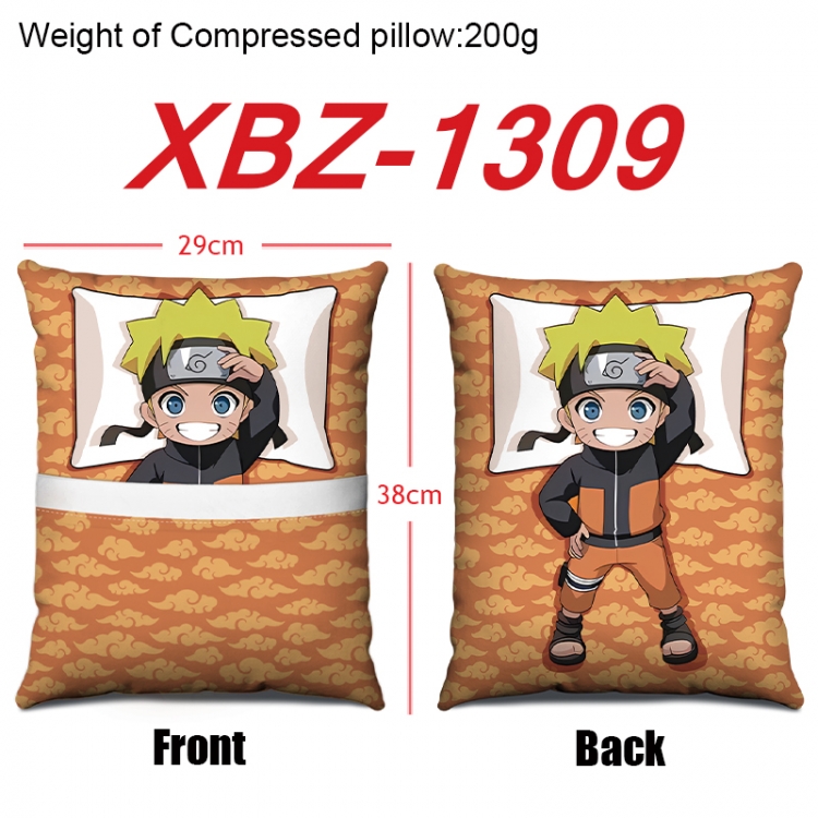 Naruto Anime Square Crystal Velvet Pillow 29X38cm  XBZ-1309