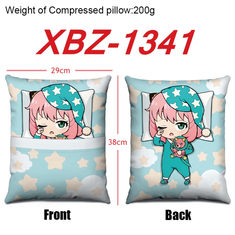 SPY×FAMILY Anime Square Crystal Velvet Pillow 29X38cm XBZ-1341