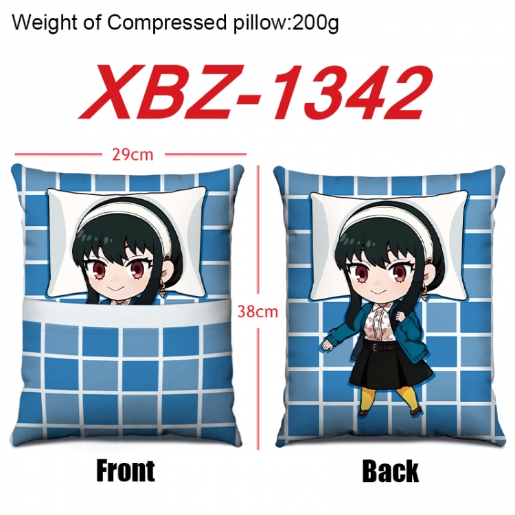 SPY×FAMILY Anime Square Crystal Velvet Pillow 29X38cm  XBZ-1342