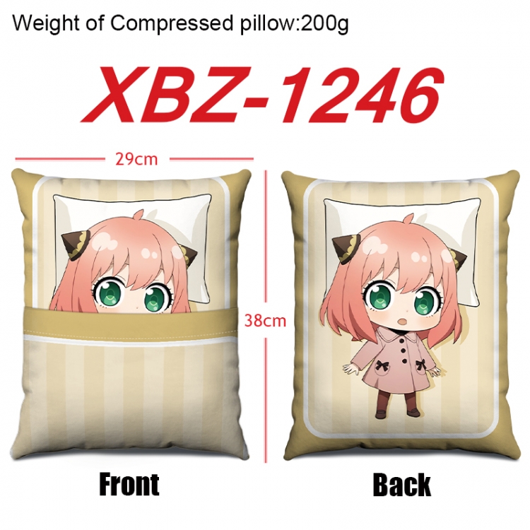 SPY×FAMILY Anime Square Crystal Velvet Pillow 29X38cm XBZ-1246