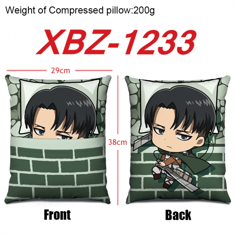 Shingeki no Kyojin Anime Square Crystal Velvet Pillow 29X38cm  XBZ-1233