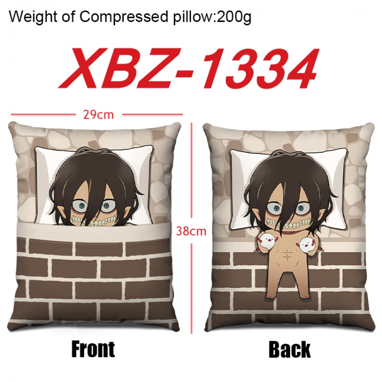 Shingeki no Kyojin Anime Square Crystal Velvet Pillow 29X38cm  XBZ-1334