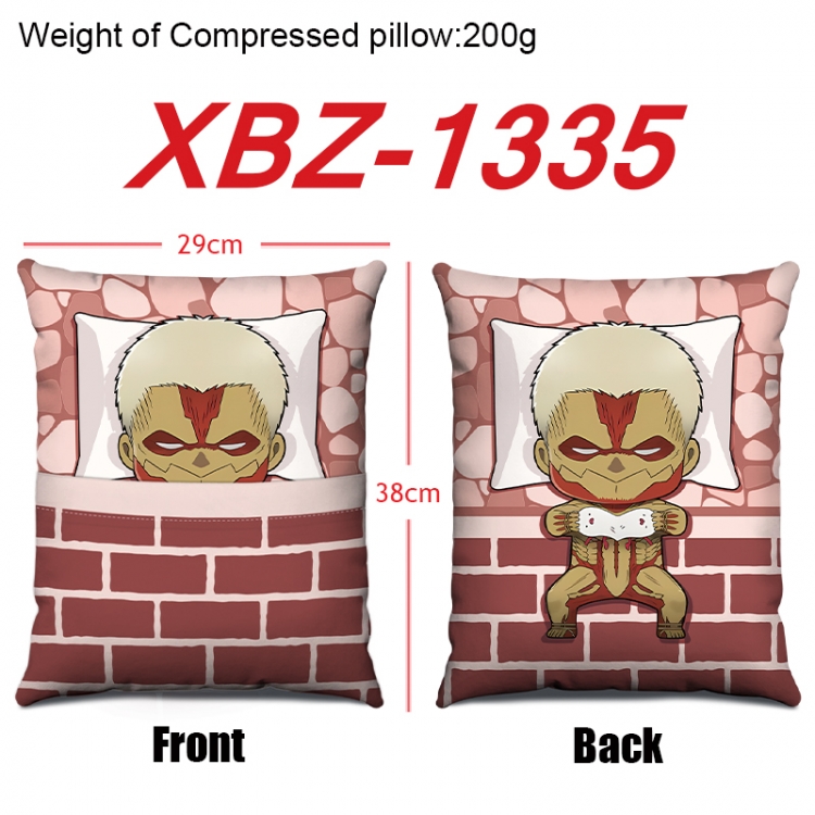 Shingeki no Kyojin Anime Square Crystal Velvet Pillow 29X38cm  XBZ-1335