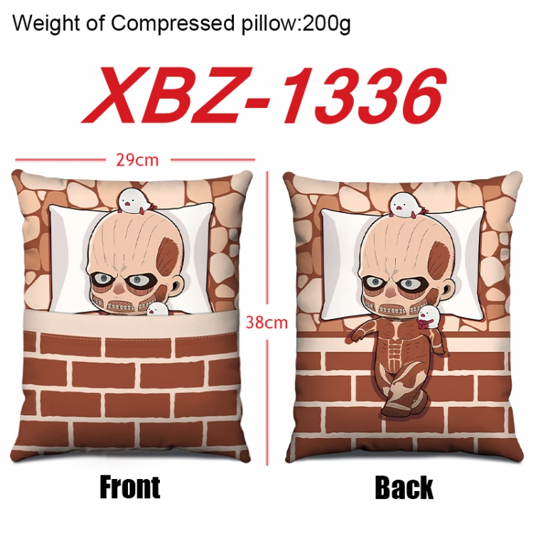 Shingeki no Kyojin Anime Square Crystal Velvet Pillow 29X38cm XBZ-1336