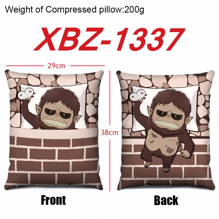 Shingeki no Kyojin Anime Square Crystal Velvet Pillow 29X38cm XBZ-1337