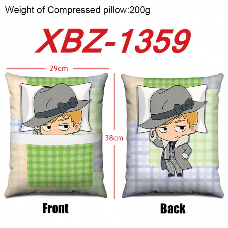 Mob Psycho 100 Anime Square Crystal Velvet Pillow 29X38cm  XBZ-1359