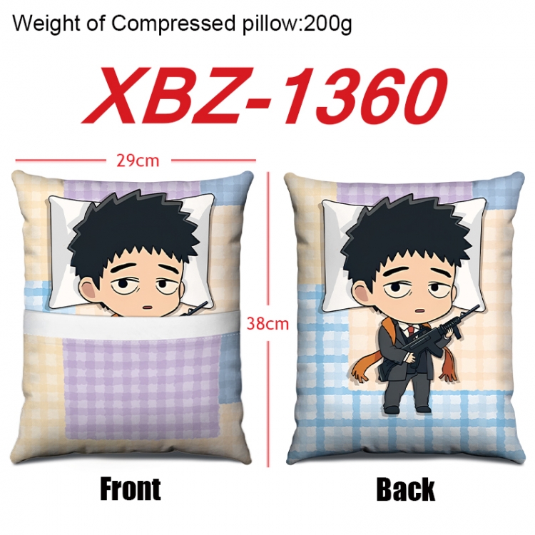 Mob Psycho 100 Anime Square Crystal Velvet Pillow 29X38cm  XBZ-1360