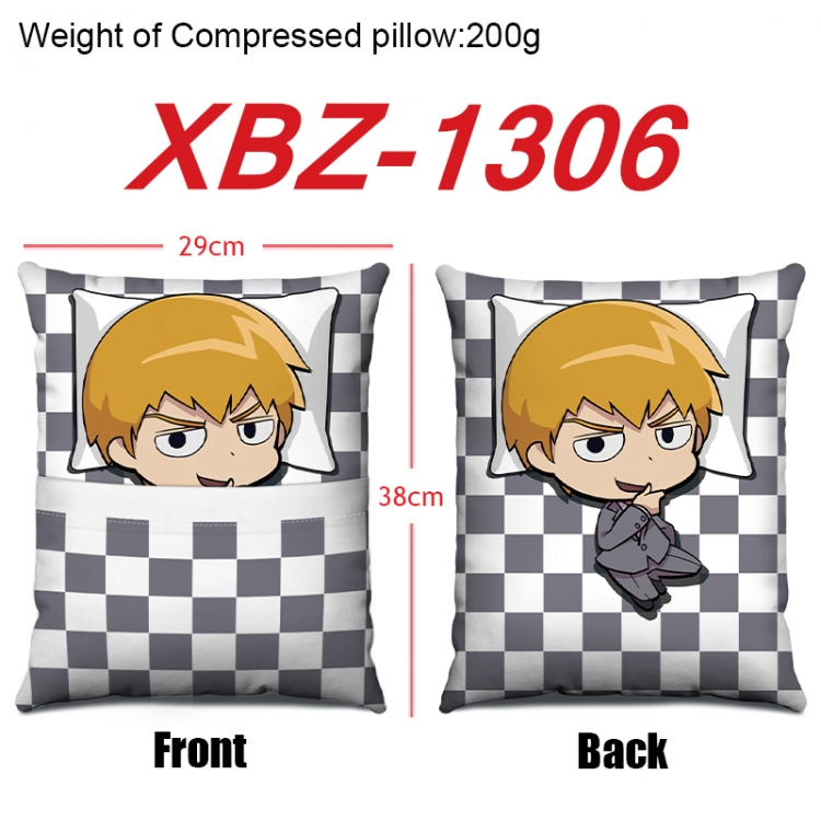 Mob Psycho 100 Anime Square Crystal Velvet Pillow 29X38cm XBZ-1306