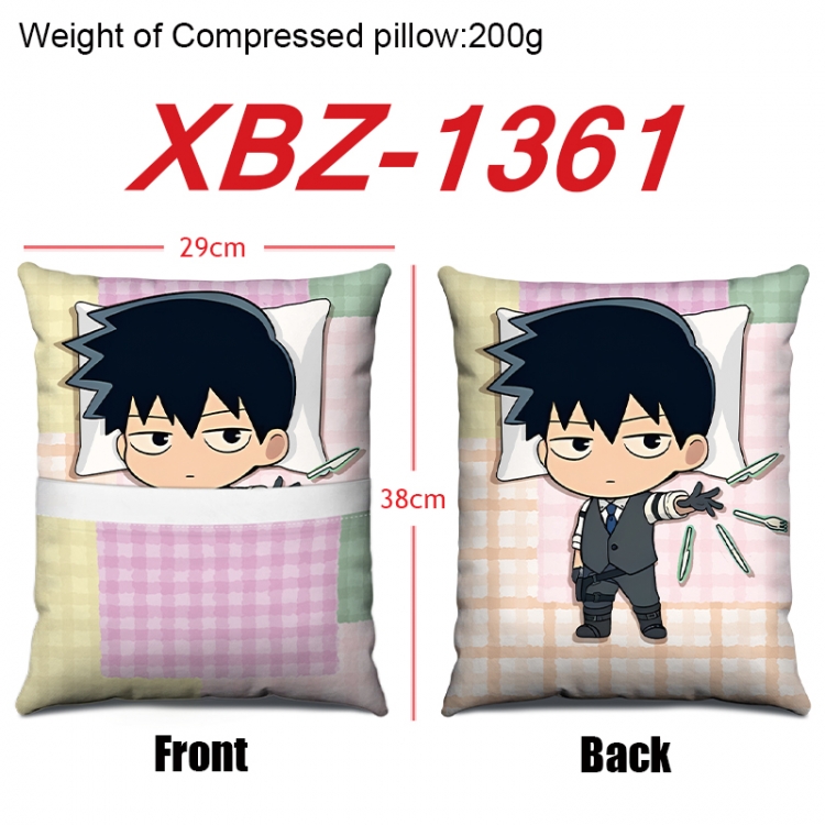 Mob Psycho 100 Anime Square Crystal Velvet Pillow 29X38cm XBZ-1361