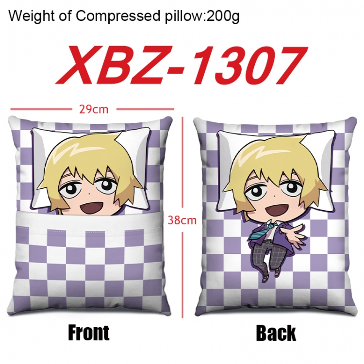 Mob Psycho 100 Anime Square Crystal Velvet Pillow 29X38cm  XBZ-1307