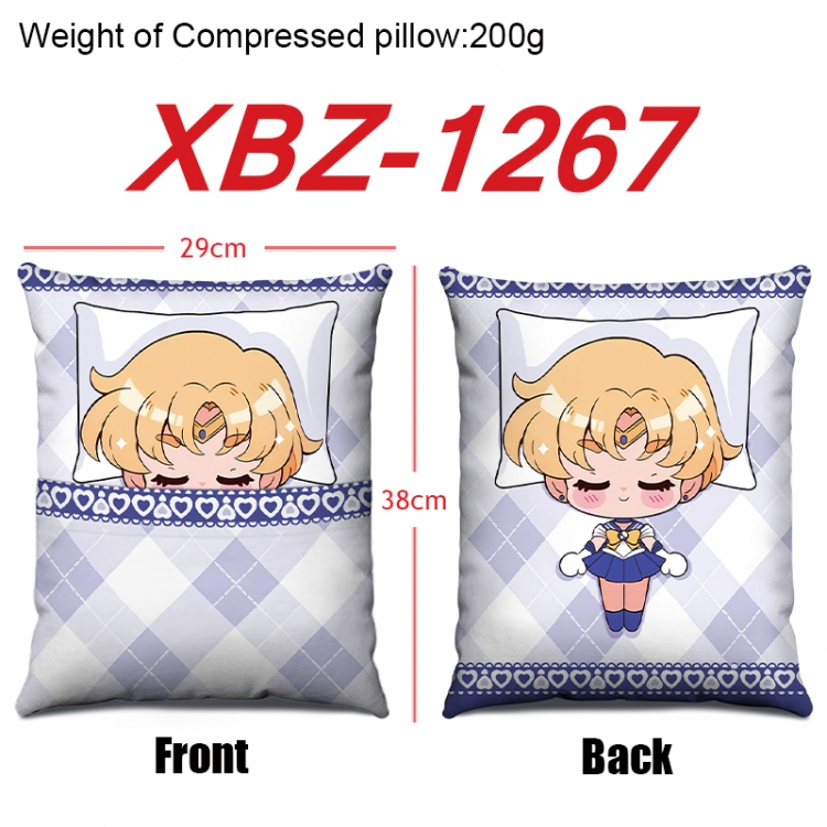 sailormoon Anime Square Crystal Velvet Pillow 29X38cm XBZ-1267