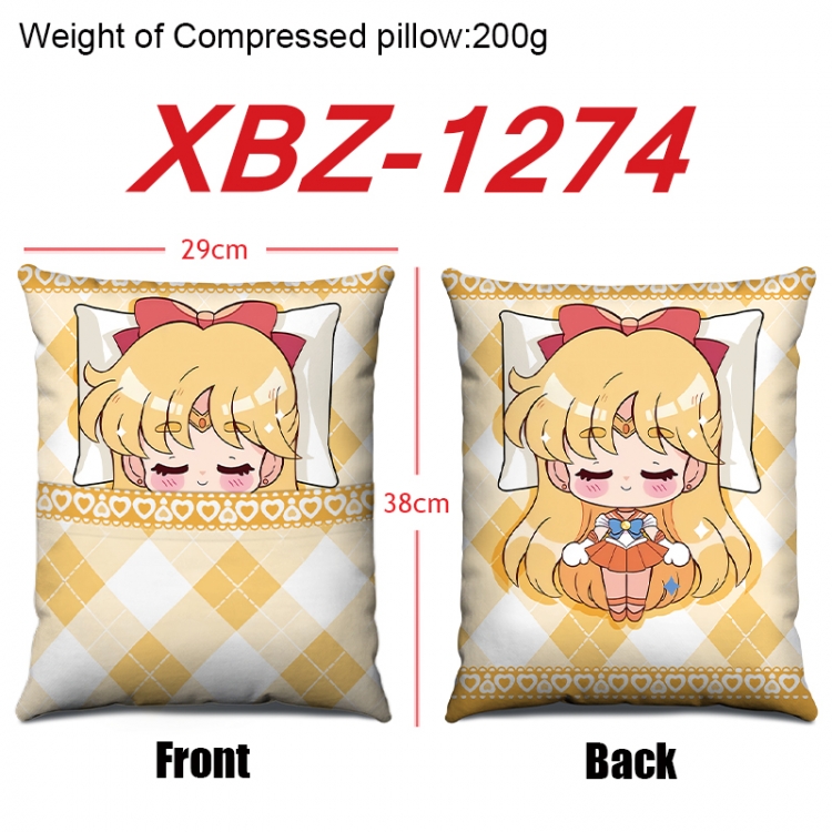 sailormoon Anime Square Crystal Velvet Pillow 29X38cm XBZ-1274