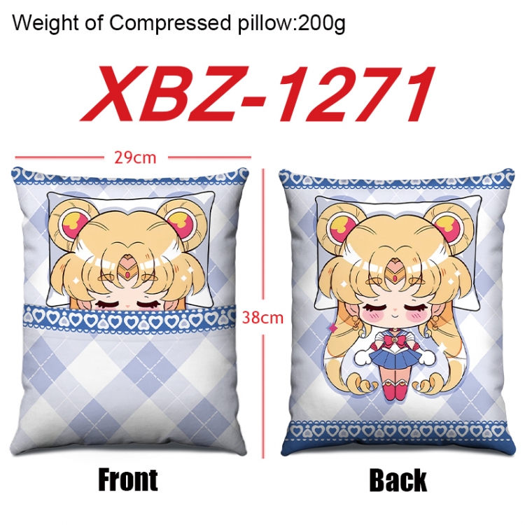 sailormoon Anime Square Crystal Velvet Pillow 29X38cm  XBZ-1271