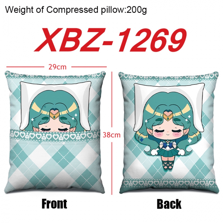 sailormoon Anime Square Crystal Velvet Pillow 29X38cm  XBZ-1269