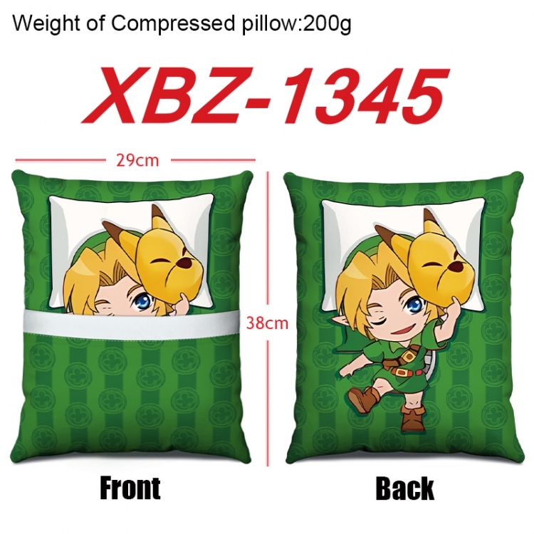 The Legend of Zelda Anime Square Crystal Velvet Pillow 29X38cm XBZ-1345