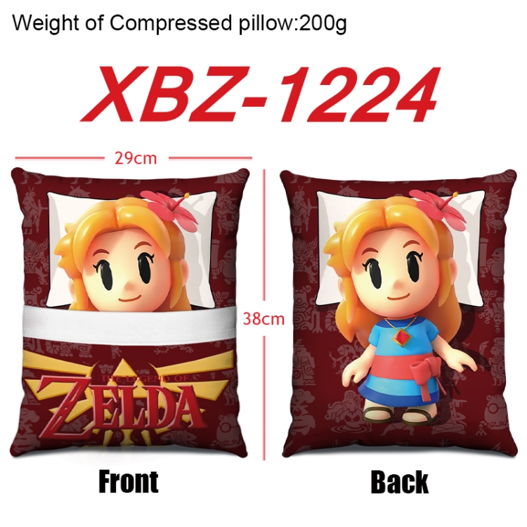 The Legend of Zelda Anime Square Crystal Velvet Pillow 29X38cm XBZ-1224