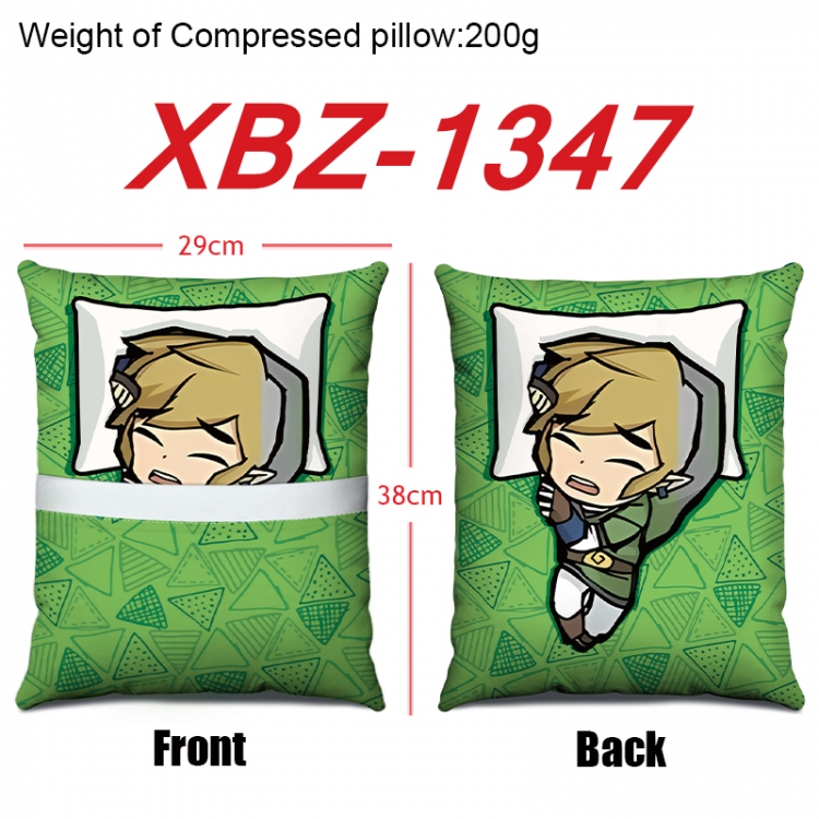 The Legend of Zelda Anime Square Crystal Velvet Pillow 29X38cm XBZ-1347