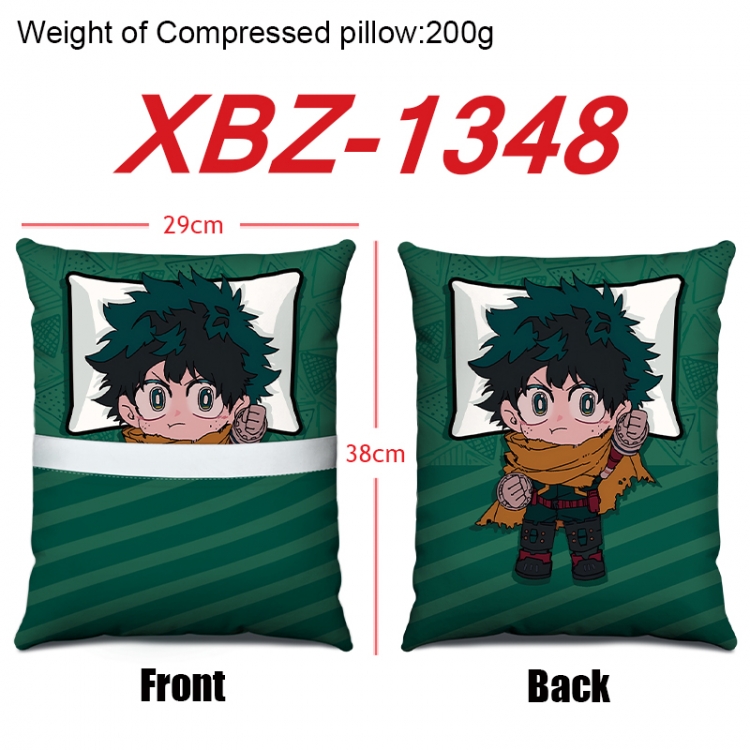 My Hero Academia Anime Square Crystal Velvet Pillow 29X38cm  XBZ-1348