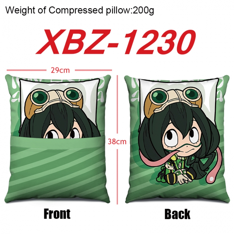 My Hero Academia Anime Square Crystal Velvet Pillow 29X38cm XBZ-1230