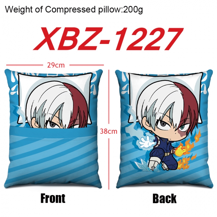 My Hero Academia Anime Square Crystal Velvet Pillow 29X38cm XBZ-1227