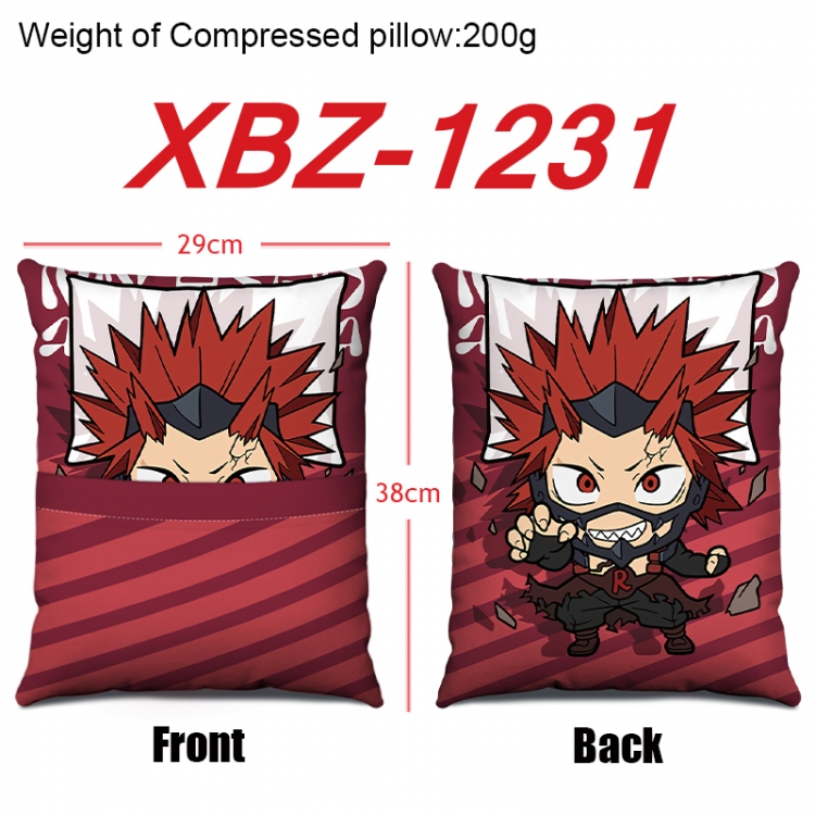 My Hero Academia Anime Square Crystal Velvet Pillow 29X38cm  XBZ-1231