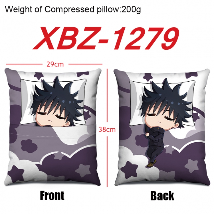 Jujutsu Kaisen Anime Square Crystal Velvet Pillow 29X38cm XBZ-1279