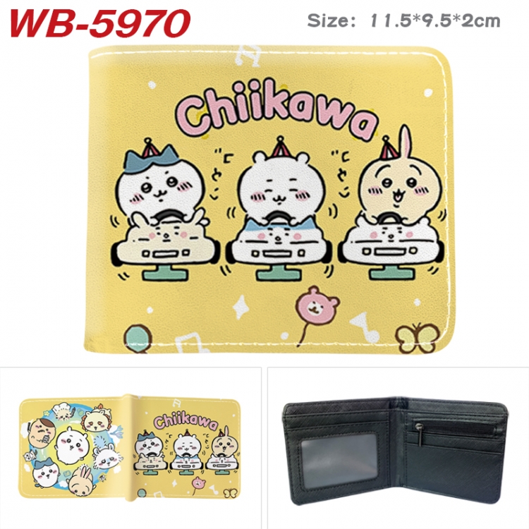 Chiiikawa Animation color PU leather half fold wallet 11.5X9X2CM WB-5970