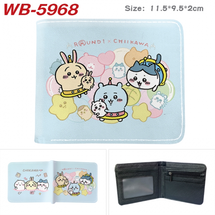 Chiiikawa Animation color PU leather half fold wallet 11.5X9X2CM WB-5968